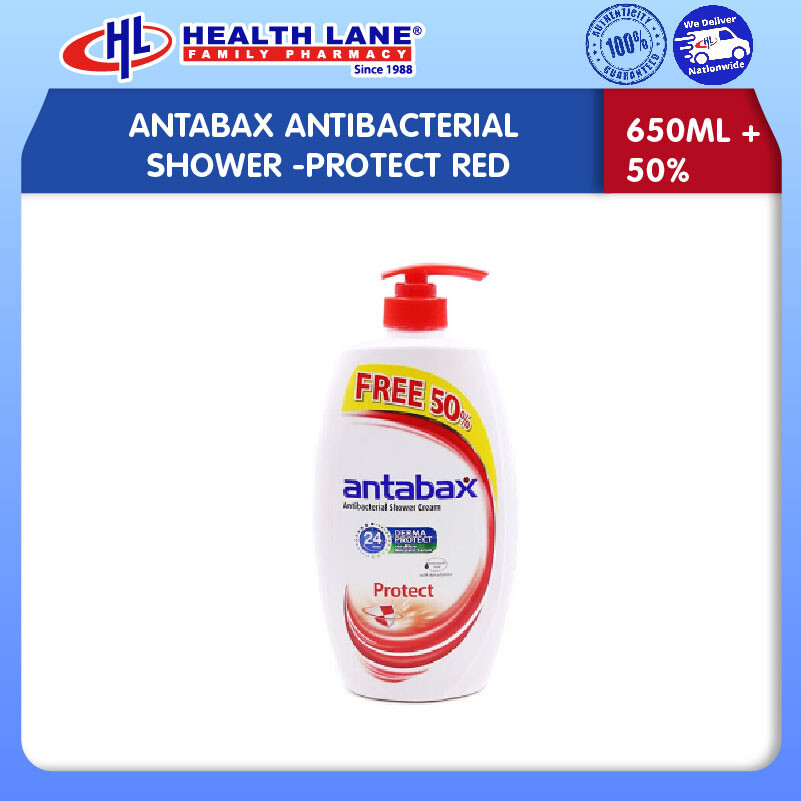 ANTABAX ANTIBAKTERIA SHOWER-PROTECT RED (650ML+50%)